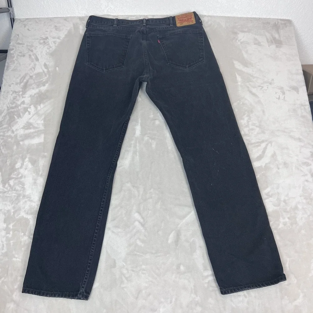 Y2K Levis 505 Jeans Mens‎ 38x34 Black Denim Straight Classic Grunge Americana